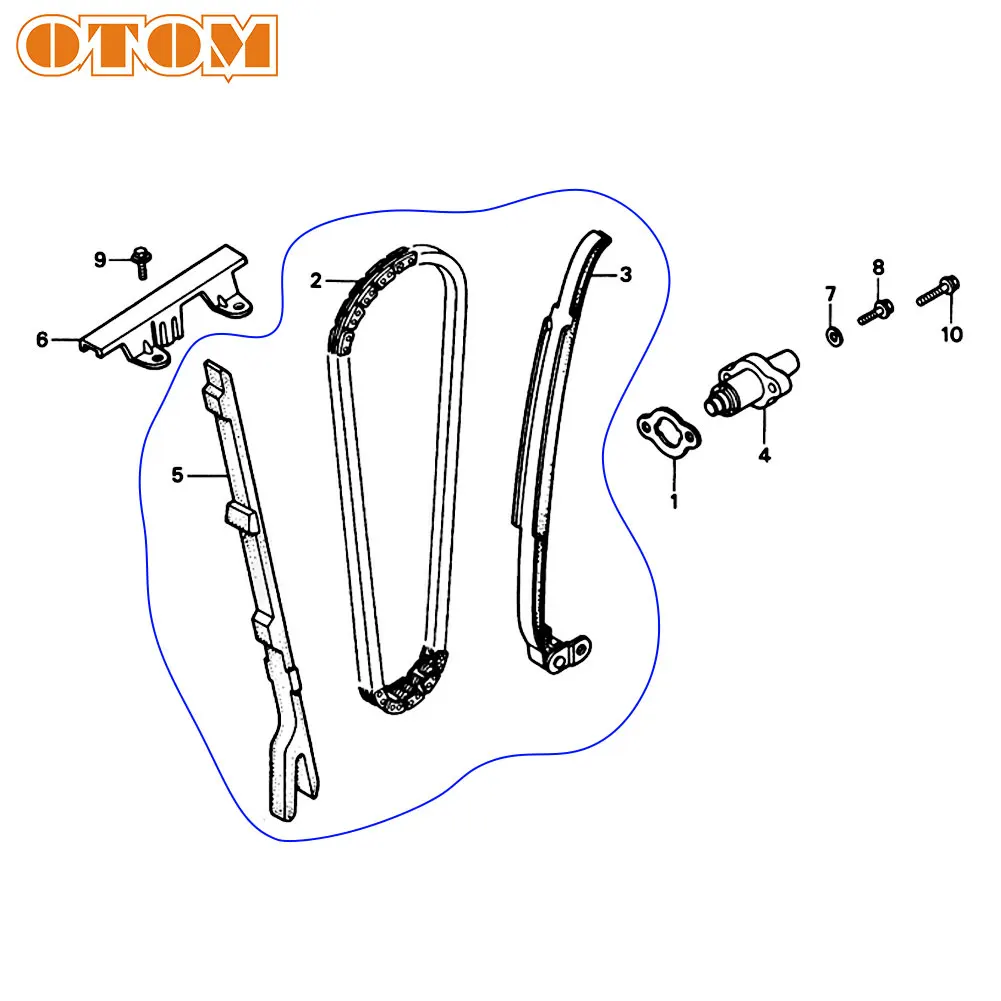 OTOM For HONDA AX-1 NX250 Timing Chain Guide ATV Dirt Bike Motorcycle Engine Accessories Cam Timing Chain Tensioner Guide Strips