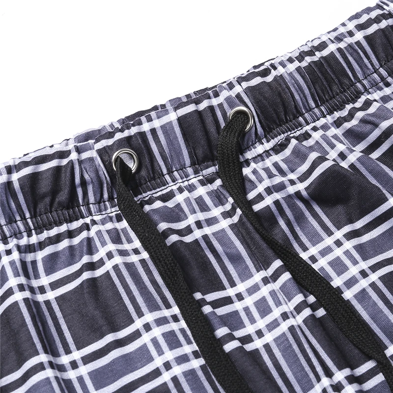 Mens Loose Sleep Bottoms Plaid Flannel Lounge/Pajama Bottoms Casual Pants Daily Loose Fit High Waist Stretchy Sleeping Trousers images - 6