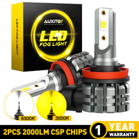 AUXITO 2pcs H8 H11 Led Canbus 9006 HB4 LED Fog lights Bulb CSP 2000LM 6500k White 3000k Golden Yellow Car Daytime Running Lamp