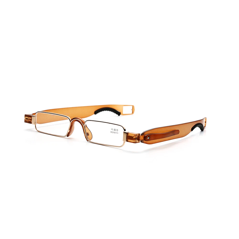 Guanhao Aniti Bue Light Ray Folding Reading Glasses Men Women Rotating Diopter Optical Computer Glasses Spectacles Oculos 1.5