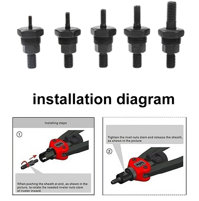 Subao rebite ferramenta. Bt-606 rebite ferramenta de rebitagem porca/porca rebite ferramenta m3 m4 m5 m6 m8 m12 automóvel ferramenta rebite instrumento móveis