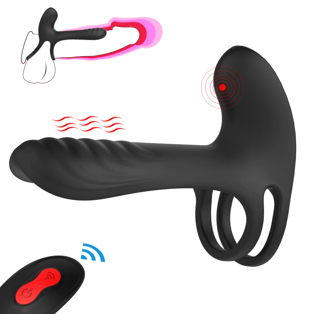 Vibrating Cock Ring Dual Penis Ring With Tongue Clitoral Stimulator For Couple  Stronger Erection Enhancing Vibrators Sex Toys