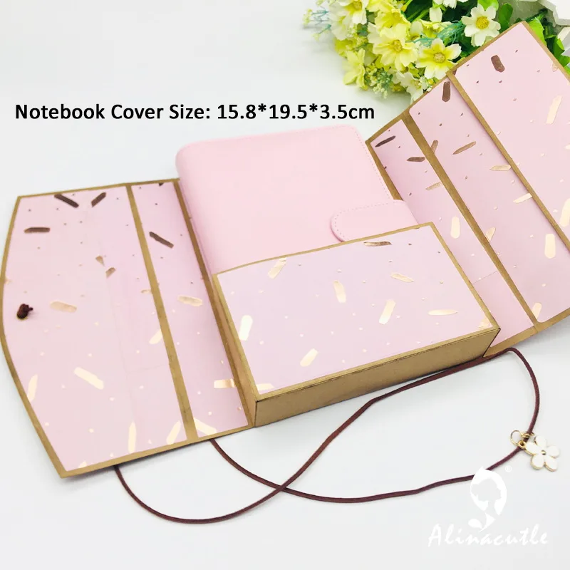 Alinacutle Metal Cutting Die Cut Planner Gate Fold Notebook Storage Box Scrapbooking Paper Craft Handmade Album Card Punch Art