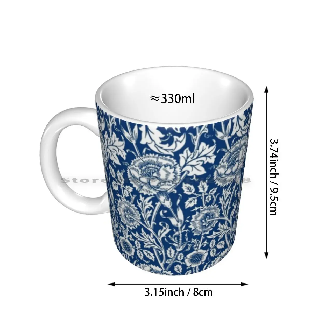 Indigo And White William Morris Pattern Ceramic Mugs Coffee Cups Milk Tea Mug Indigo Blue And White Indigo Blue Indigo And