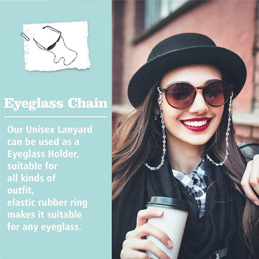 1pcs Eyeglass Strap Reading Glasses Hanging Chain Fashion Sunglasses Spectacles Eyewear Retainer Crimmy Reading Eyeglass Chain