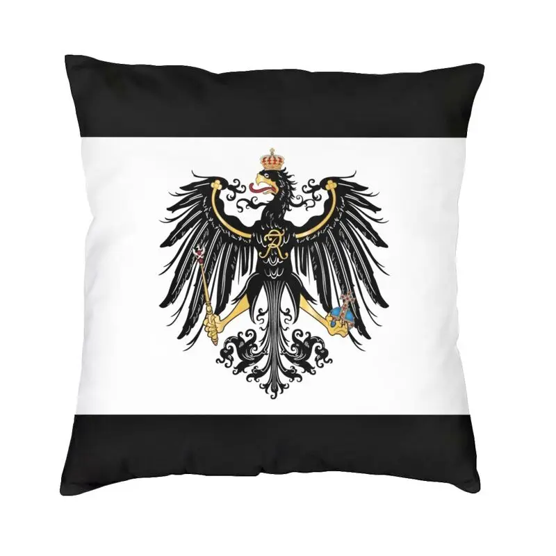 Personalized Flag Of The Kingdom Of Prussia Square Pillow Case Home Decor German Patriotic National Flag Cushion Cover For Car