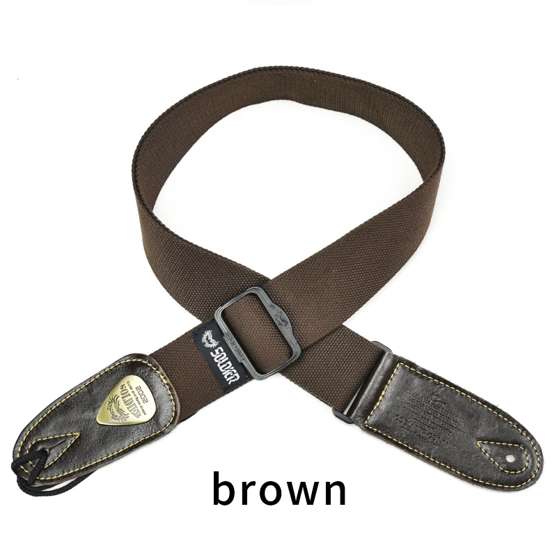 Soldier   Standard cotton strap, acoustic guitar, electric guitar, bass universal guitar strap. Available in multiple colors。