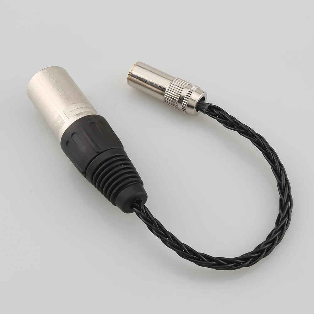 HiFi 7N OCC 실버 4.4mm 암-4 핀 XLR 밸런스드 남성 오디오 어댑터 케이블 4.4 TRRRS-XLR 커넥터