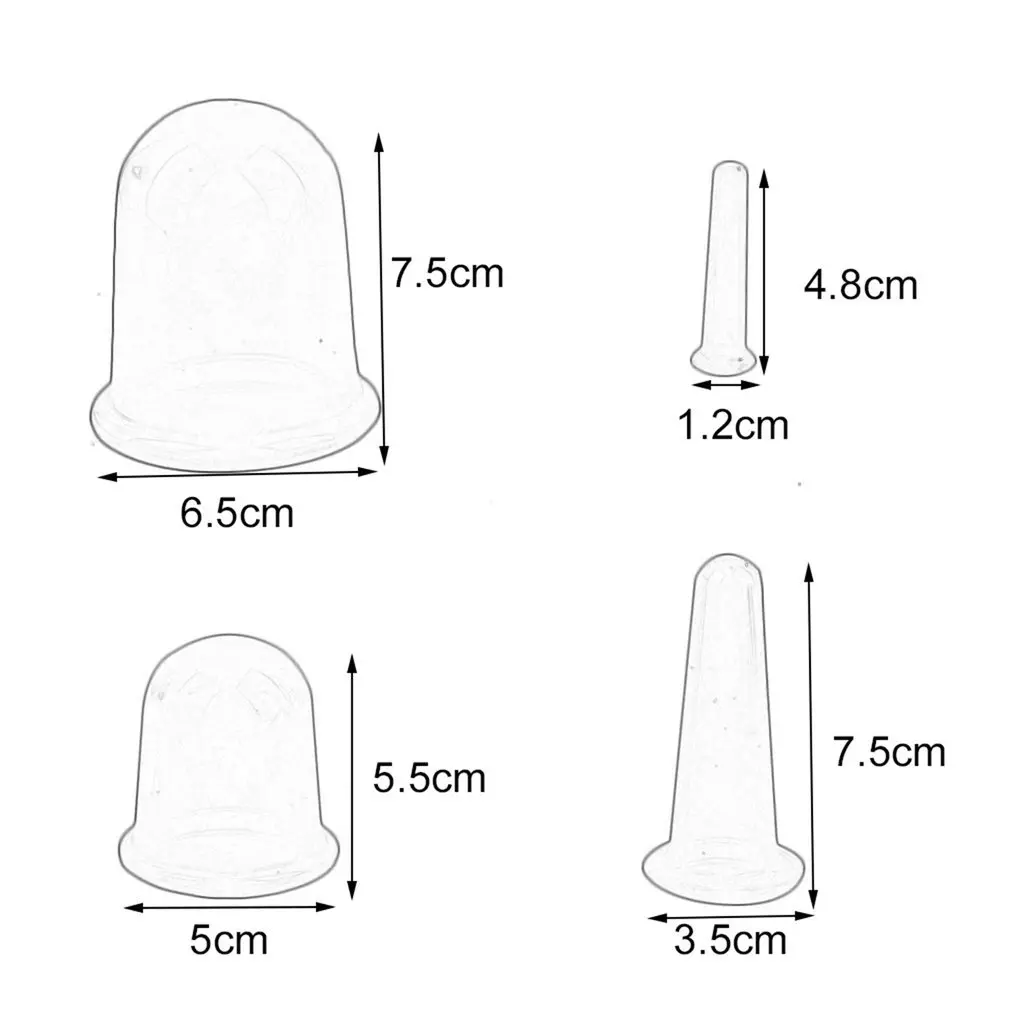 1 قطعة وعاء سيليكون فراغ Cuppings علب للجسم تدليك الجسم الخلفي شفط كأس العلاج علب مكافحة السيلوليت طقم أكواب الرعاية الصحية