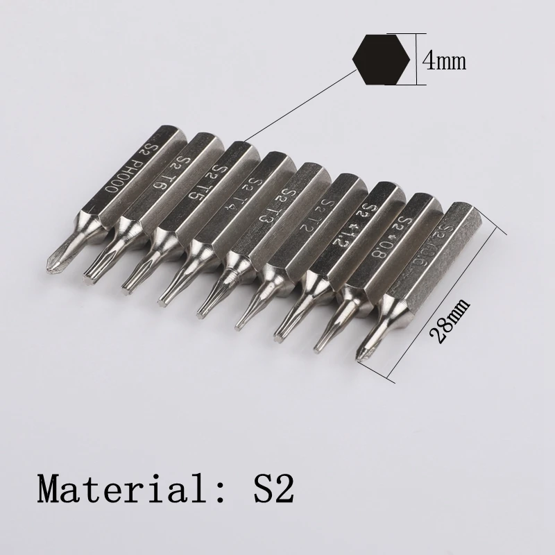 マウスピースビットh4,3/25 "(4mm) torx t2 t3 t4 t5 t6 ph000 patilobe 0.8/1.2 for iphone x/11/12 macbook air/pro 9pcs