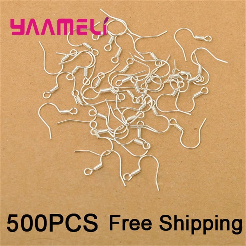 

500PCS Bulk Sale 925 Sterling Silver French Hook Earrings Making Components DIY Handmade Jewelry Findings fit Pearl Bead Crystal