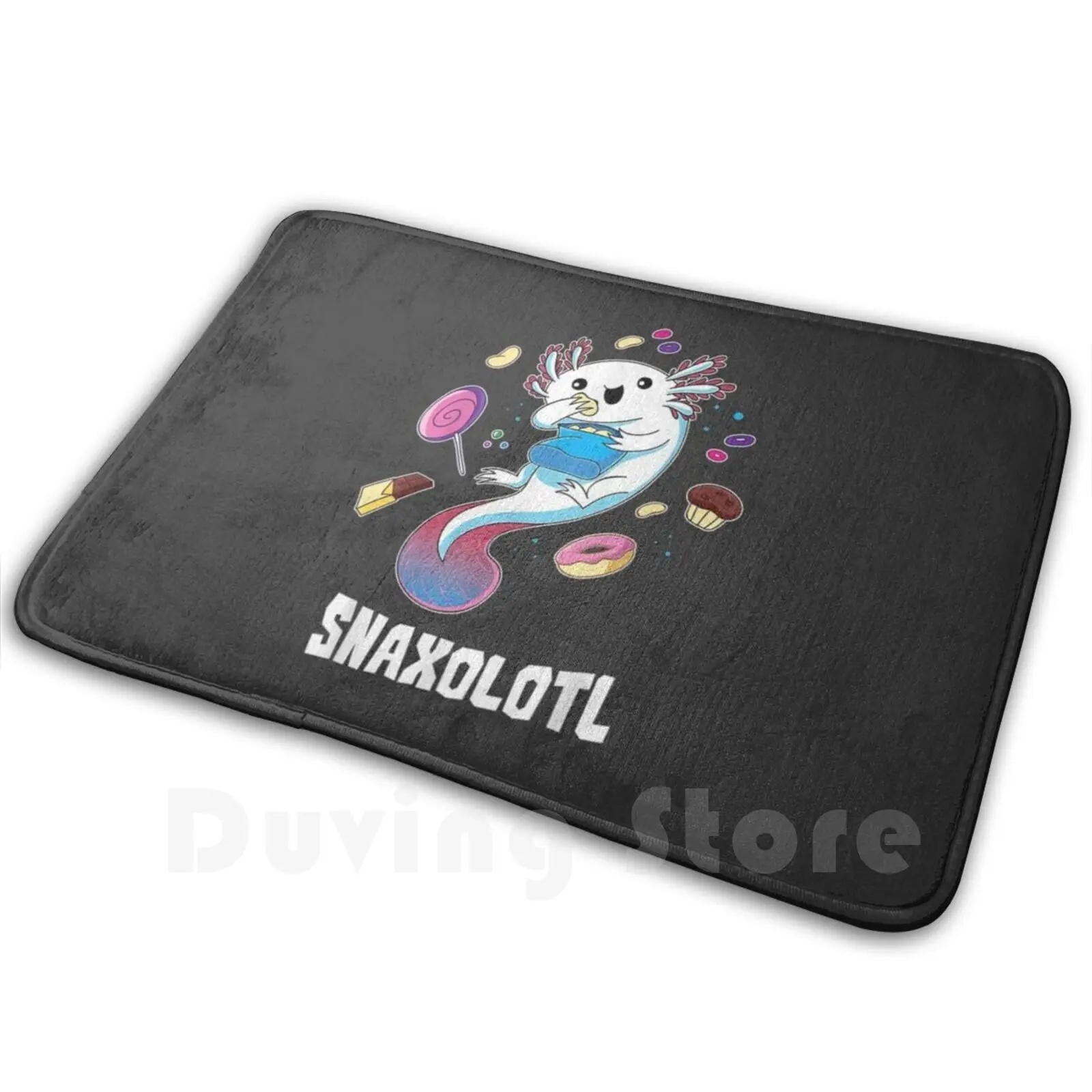 Snaxolotl Funny Kawaii Axolotl Food Lover Gift Carpet Mat Rug Cushion Soft Non-Slip Fans Design Christmas Anyone Their