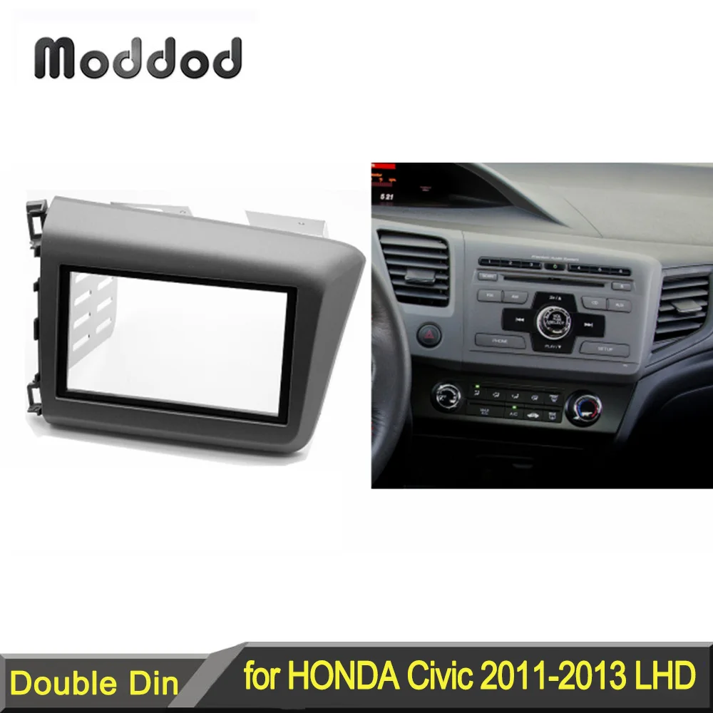 

Double Din Fascia for HONDA Civic 2011-2013 Radio DVD Stereo CD Panel Dash Mounting Installation Trim Kit Face Frame LHD Bezel