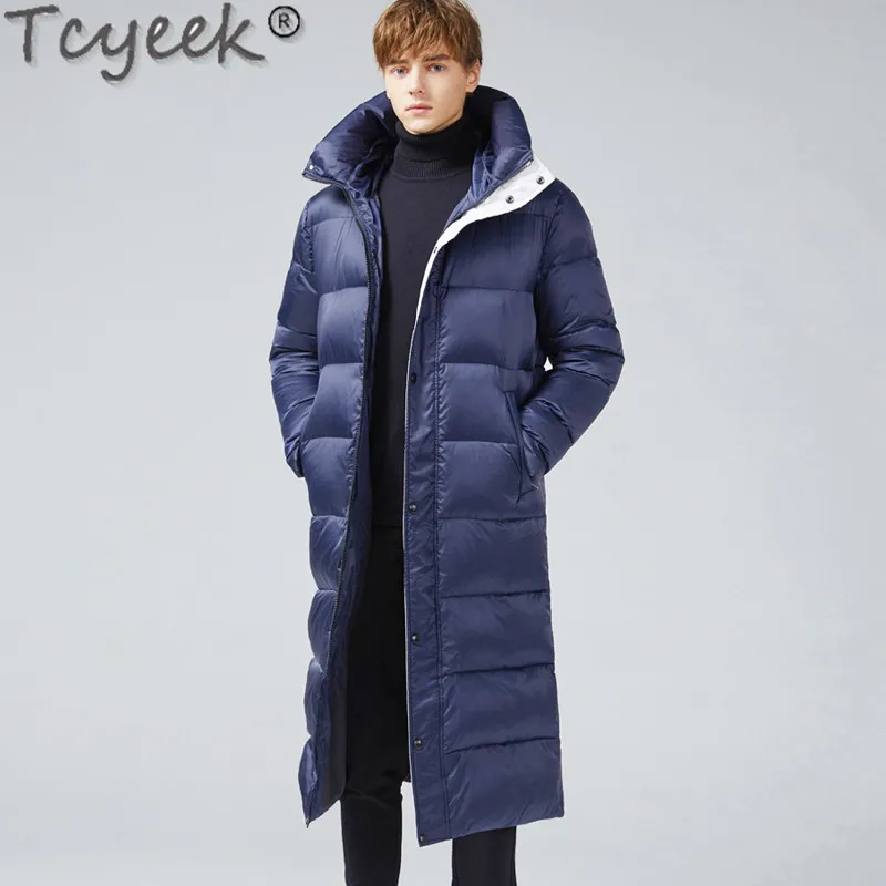 Streetwear Men's Down Jacket Fashion Brand 90% Thick Goose Down Jacket Man Clothes Long Warm Down Coat Parka Hiver A0002