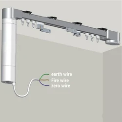 Dooya-超静音電気カーテントラック,自動カーテンレールシステム,75w dc2700,4m 433mhz