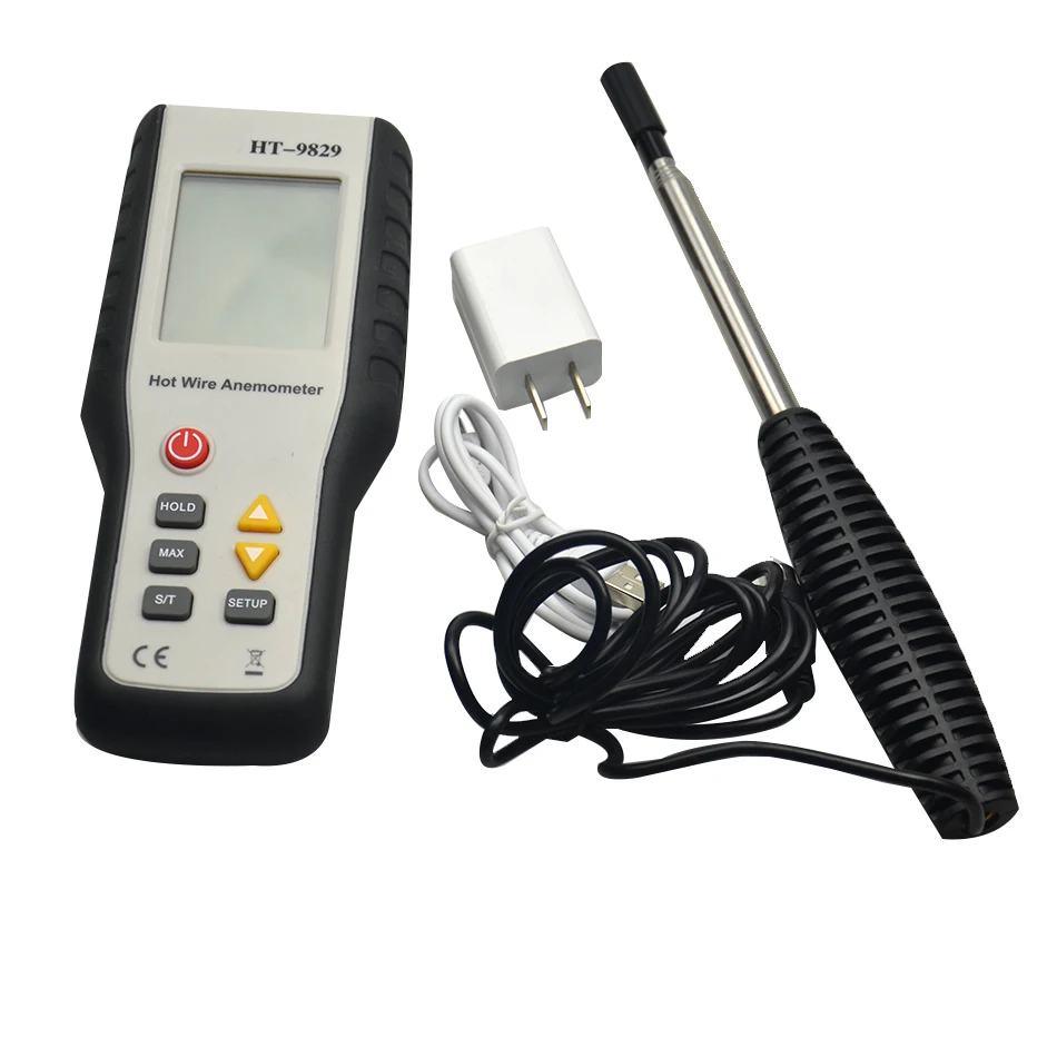 High Sensitivity Digital Portable Wind Speed Meter HT-9829 Heat-Sensitive Thermal Anemometer Anemometro Measuring Instrument