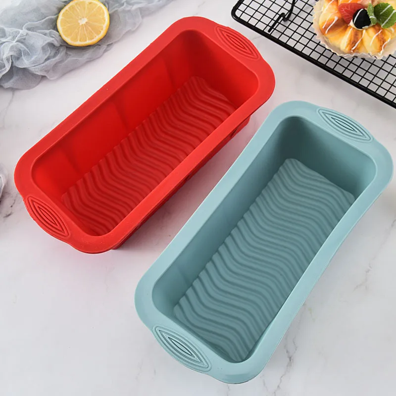 

2Pcs Silicone Bread Loaf Pan Set Rectangle Silicon Cake Mold Baking Pan Non-stick Silicone Mold for Cake Meatloaf Baking Tools