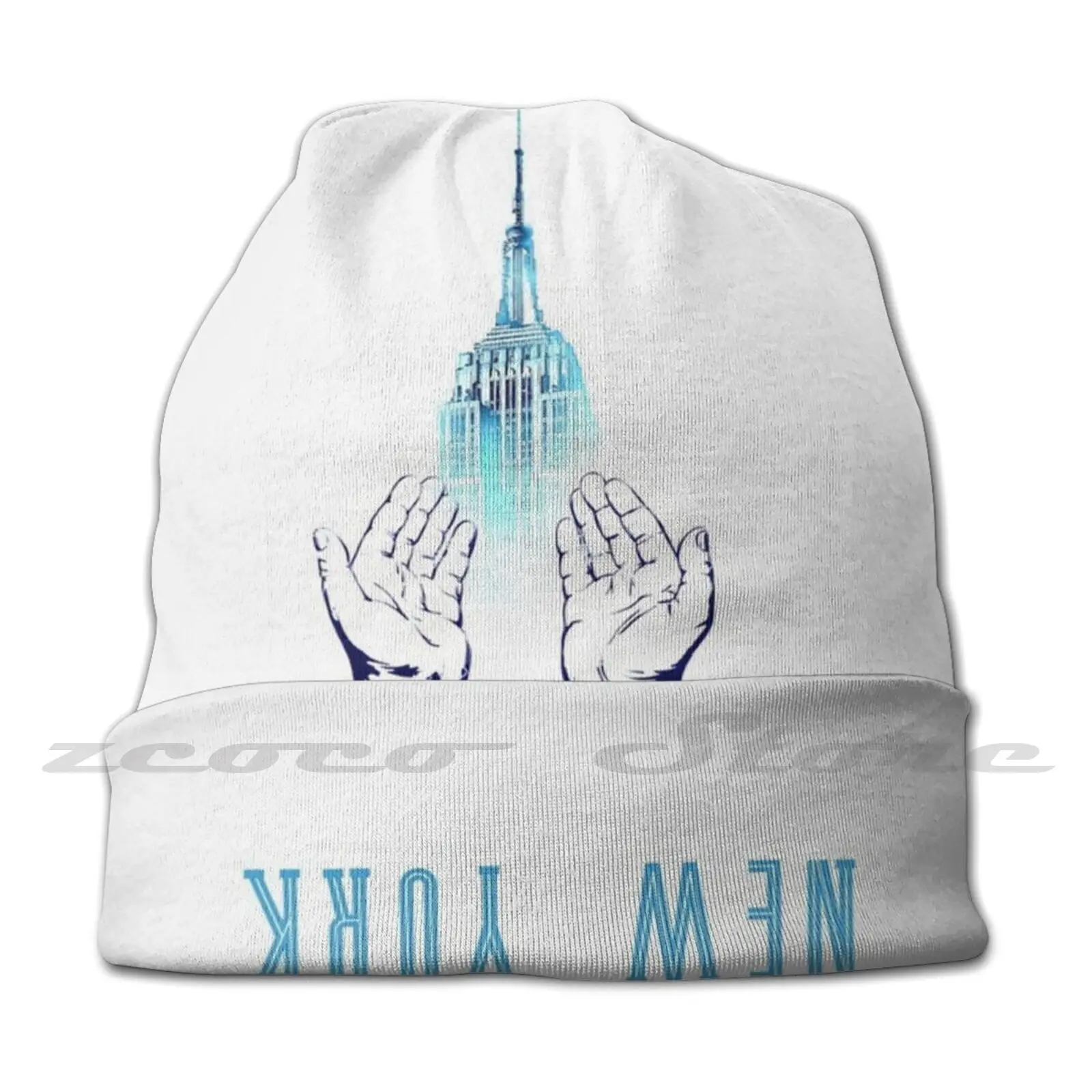 New York-Empire State Adult Kids Knit Hat Hedging Cap Outdoor Sports Breathable New York Empire State Building City Behold Cool