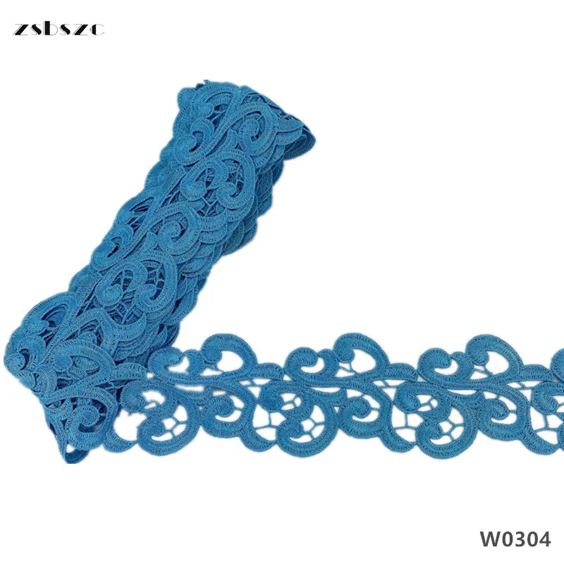 Zsbszc التطريز الدانتيل عرض 8 سنتيمتر المياه للذوبان الدانتيل الملابس تنورة الزخرفية طوق الحلي خياطة على الملابس DZ2 #6