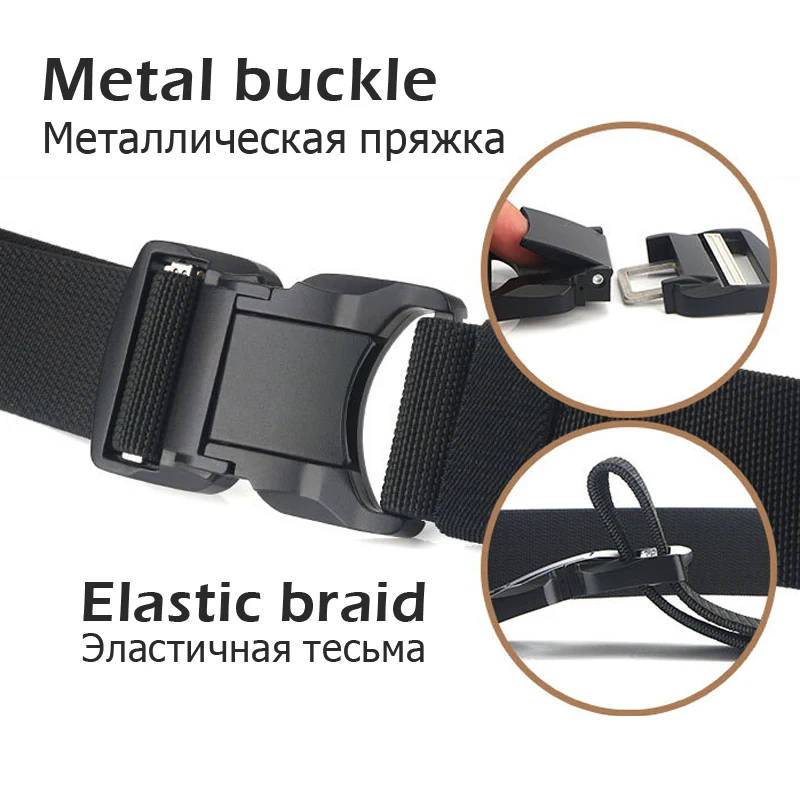 Tactical Belt New Nylon Army Belt Men Molle Military SWAT Combat Belts Knock Off Emergency Survival Belt Tactical Gear