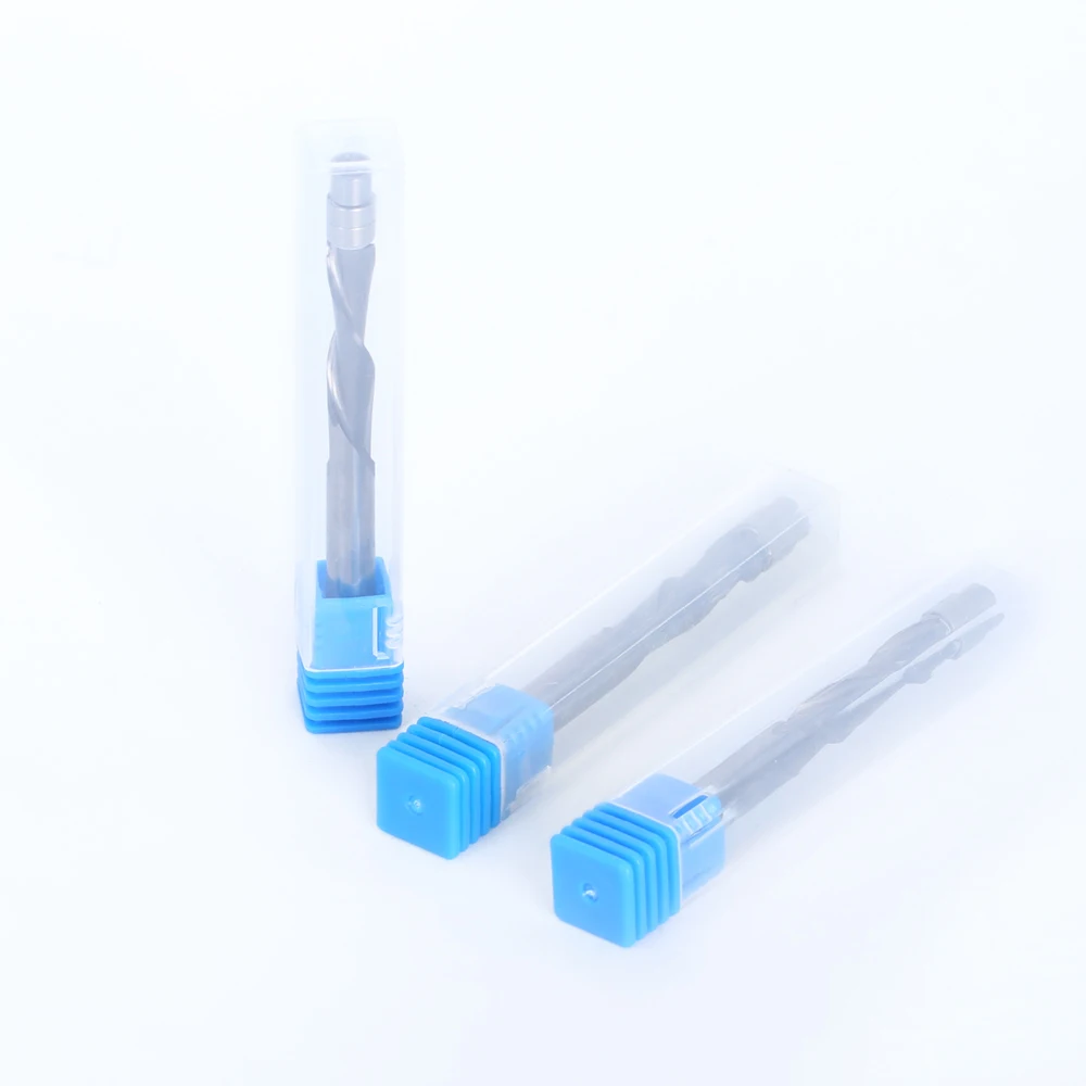1 pc 6mm 6.35mm haste de carboneto sólido rolamento guiado dois flauta flush guarnição fresas fresas fresas fresas para trabalhar madeira fresa