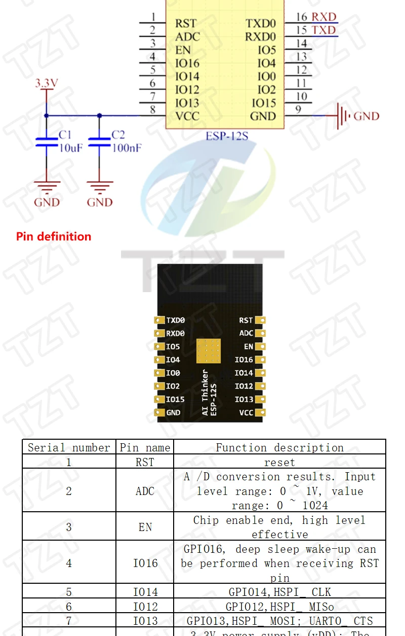 Tzt drahtloses Modul nodemcu v3 ch340 lua wifi Internet der Dinge Entwicklungs platine esp8266 mit Leiterplatte antenne und USB-Anschluss – Detail 36