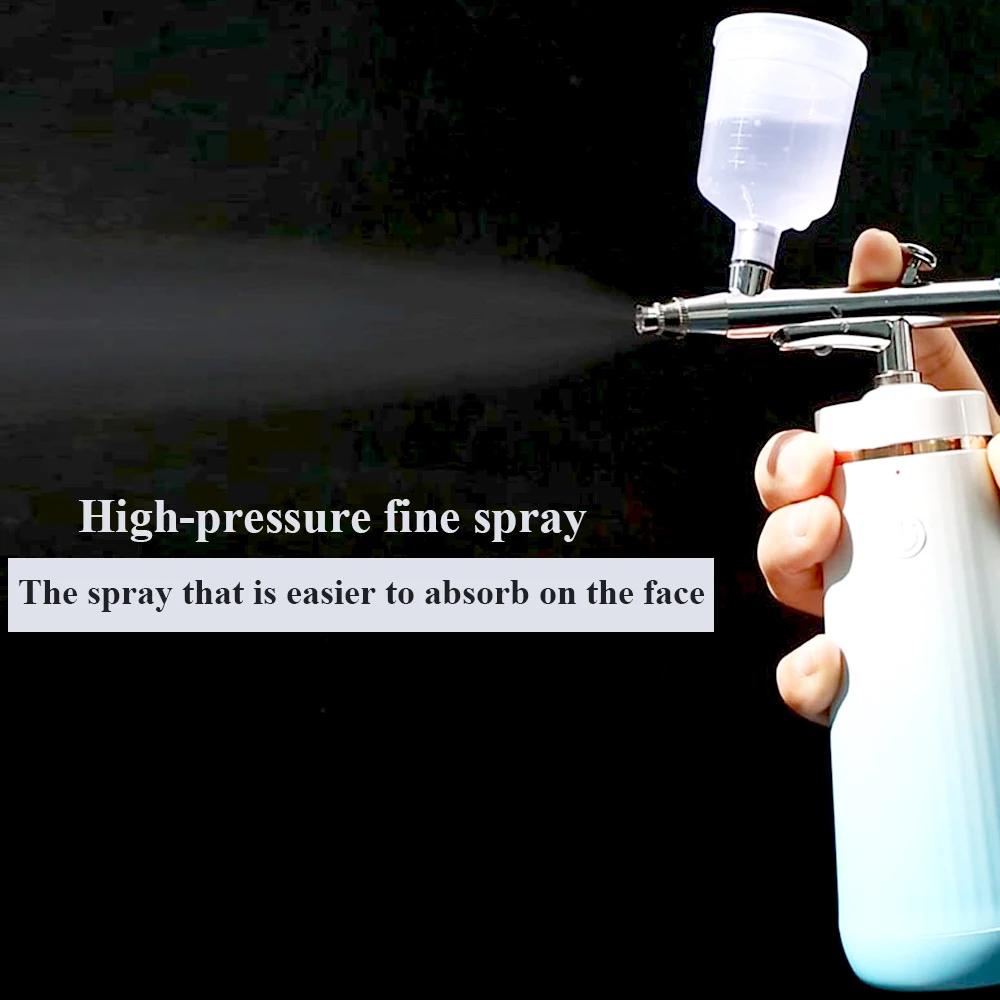 Nano Mist Sprayer Ionic Facial Steamer Air-brush Spray Gun For Nail Art Tattoo  Skin Care Tool Spa Face Steamer Whitening Machin