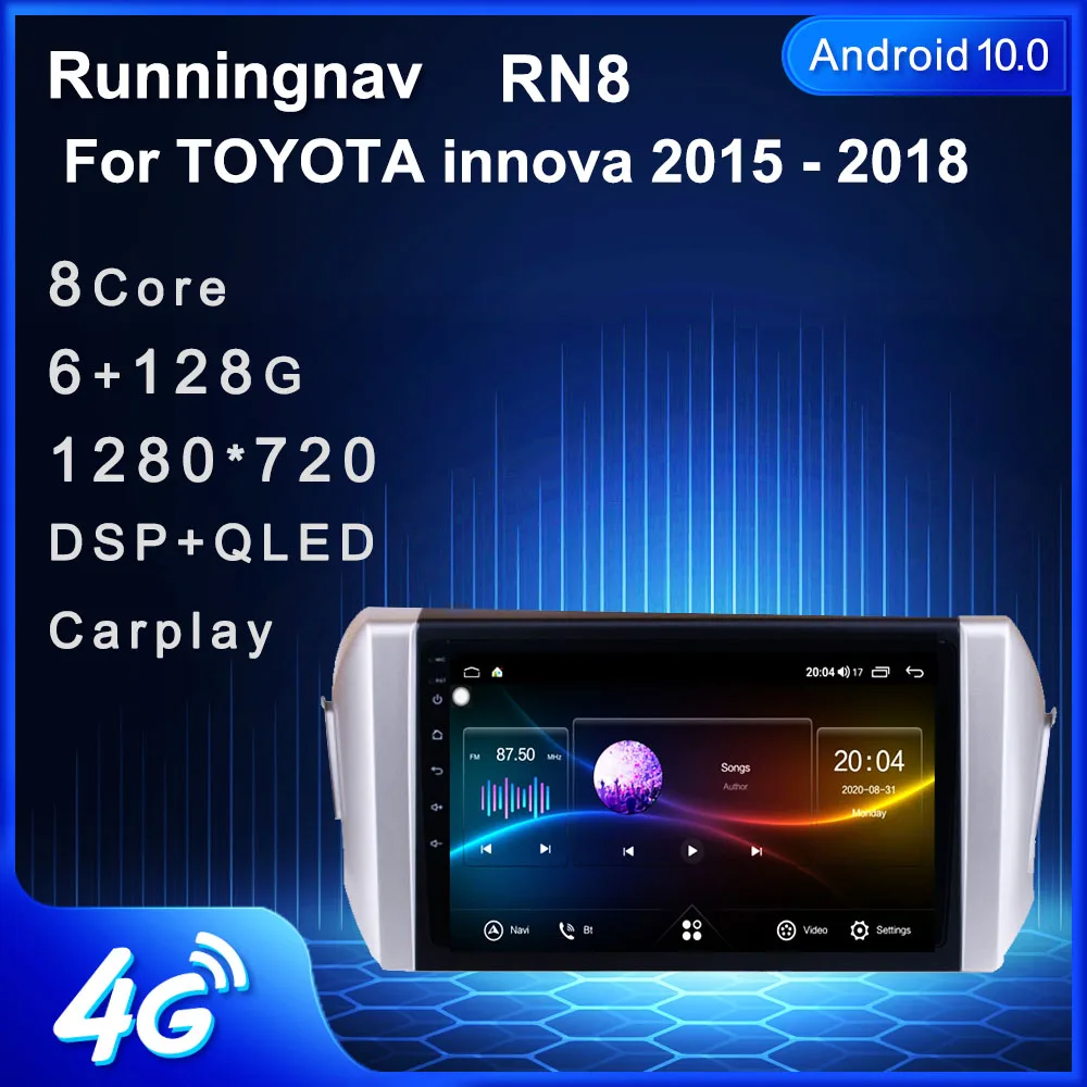 

Автомобильный радиоприемник Runningnav для TOYOTA innova 2015, 2016, 2017, 2018, 2 Din, Android, автомобильный радиоприемник, мультимедийный видеоплеер, навигация GPS