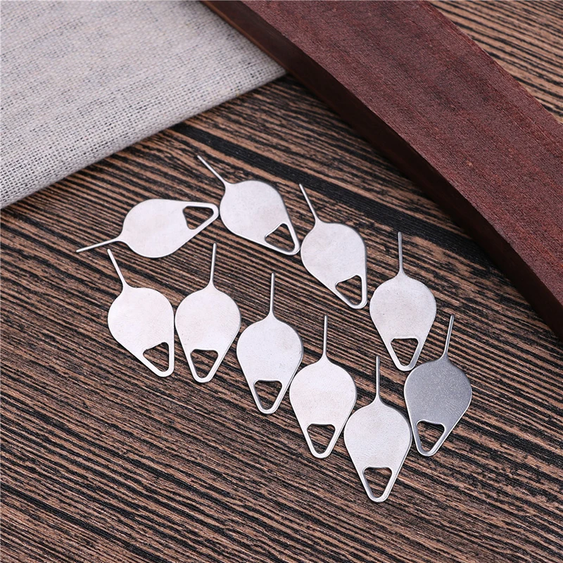 For iPhone iPad Samsung for Huawei xiaomi 10pcs Sim Card Tray Removal Eject Pin Key Tool Stainless Steel Needle