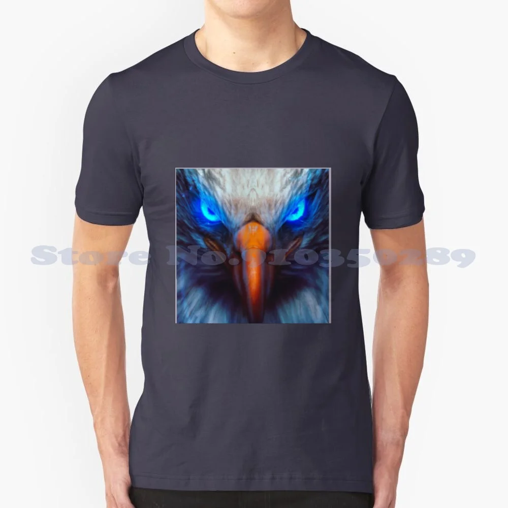 Beautiful Look 100% Cotton T-Shirt Eagle Blue Eyes Intense Beautiful