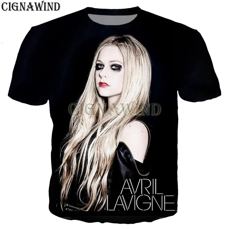 جديد شعبي المغني افرول لافين تي شيرت الرجال/النساء ثلاثية الأبعاد طباعة تي شيرت Harajuku نمط هوديس/بلوزات/سترة الصيف بلايز