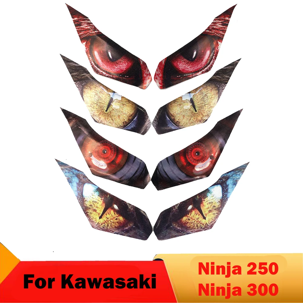 

For Kawasaki Ninja 250 300 Z250 Z300 ZX636 ZX-6R ZX6R Motorcycle Headlight Lens Stickers Decal Headlamp Protection Film