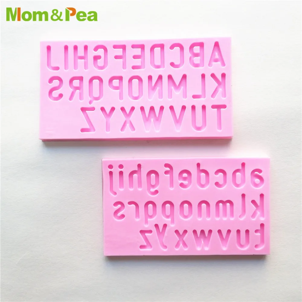 XK497 Alphabet Letters Shaped Silicone Mold Gum Paste Chocolate Ornamental Fondant Mould Cake Decoration Tools