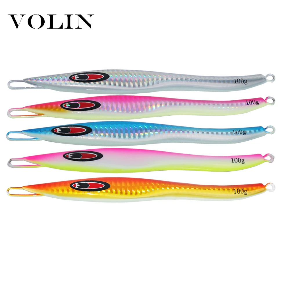 VOLIN NEW Metal Jigs Fishing Lure 100g 150g Sinking Hard Bait Speed Artificial Bait Deep Sea Fishing Lure Fishing Tackle