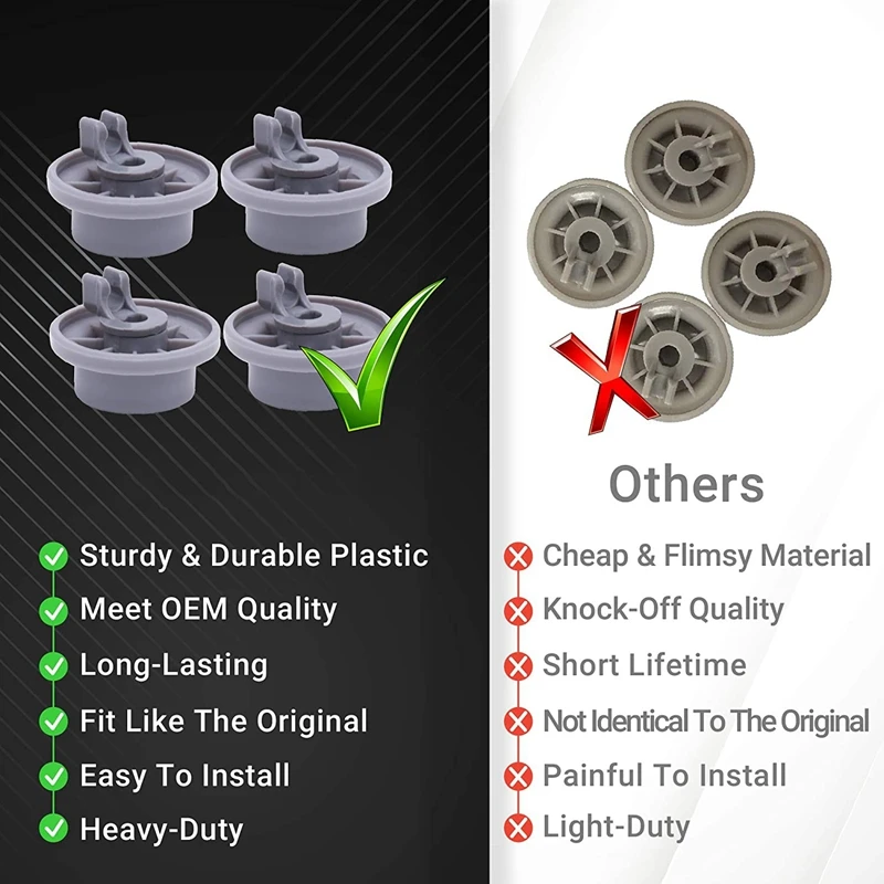 Sau Công Nguyên-165314 Máy Rửa Bát Thấp Hơn Giá Bánh Xe Thay Thế Một Phần Phù Hợp Với & Kenmore Máy Rửa Bát-Thay Thế 420198 AP2802428