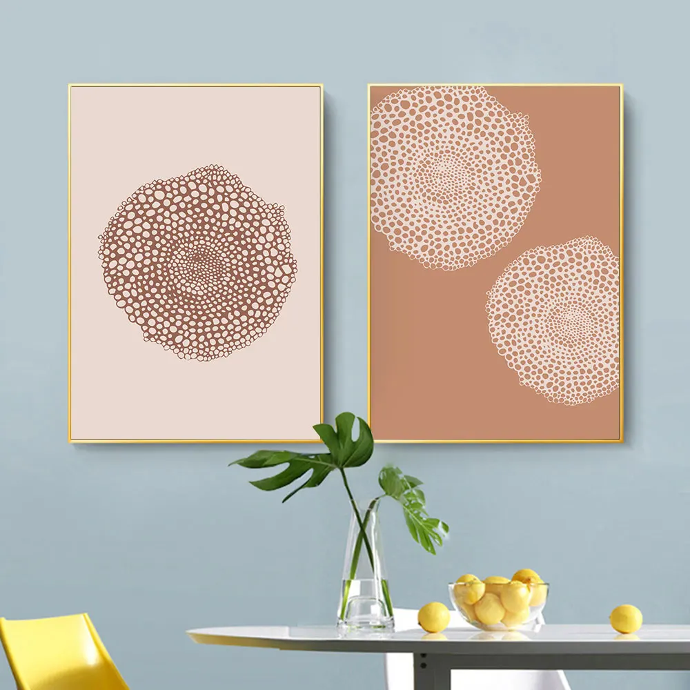 

Abstract Geometric Boho Posters Mid Century Art Prints Terracotta Neutral Canvas Painting Modern Wall Picture Bedroom Home Decor