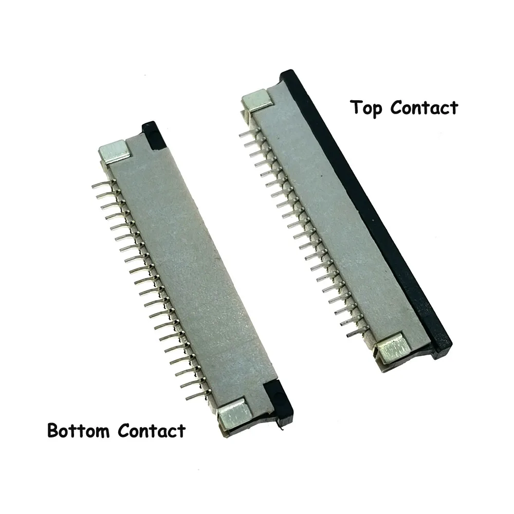 Sample, 20Pin FPC FFC connector socket,20 pin 1.0mm flex cable socket for LCD screen interface.ROHS,20P