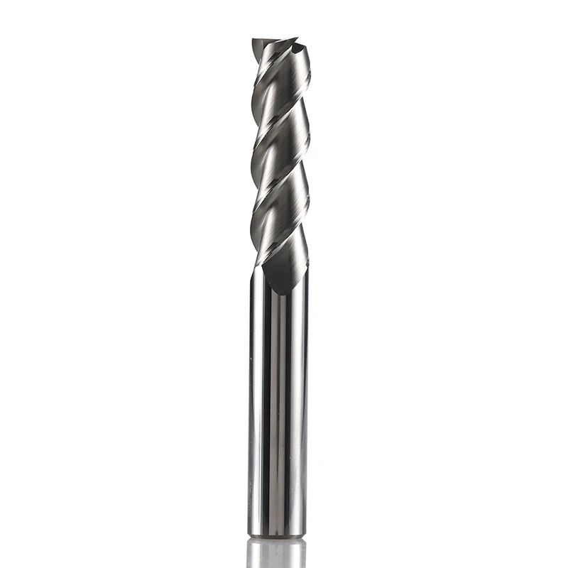 AL-3E AL-3EL 1-20mm solid carbide 3 flute flattened end mill with straight shank cnc milling cutter high precision