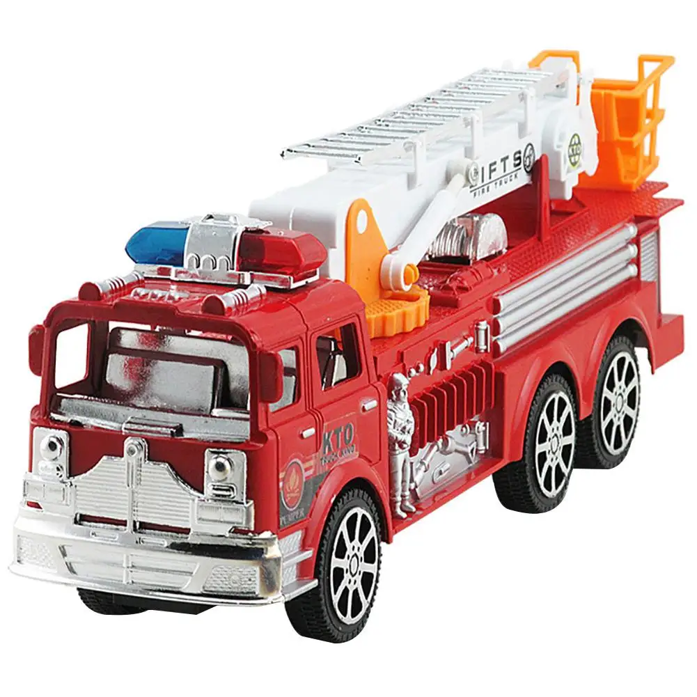 Simulation Ladder Fireman Fire Truck Firetruck Toy Educational Vehicle Model for Kids Boys Cool Educational Toys for Boys Kids