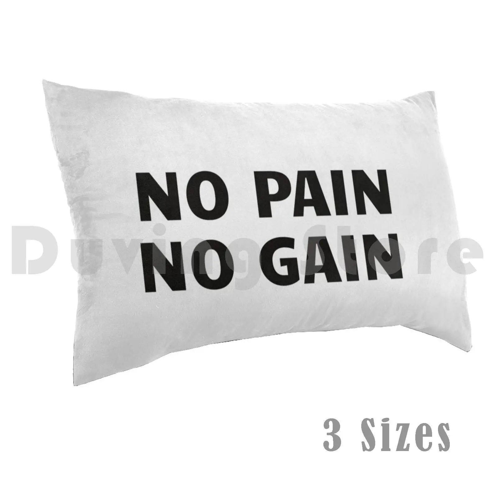 Powerlifting : No Pain , No Gain! Pillow Case Printed 50x75 Powerlifting Powerlifting Because Funny Saying