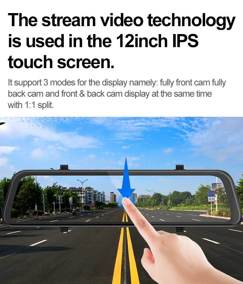 2025 سيارة مرآة الرؤية الخلفية 2k كاميرا DVR الجبهة 2560x1440P عودة كامل HD 1080P المزدوج داش كام مسجل فيديو تسجيل DVRS #4