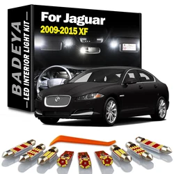 BADEYA 13Pcs Canbus Car LED Bulbs Interior Light Package Kit For 2009 2010 2011-2015 Jaguar XF Map Dome Trunk License Plate Lamp