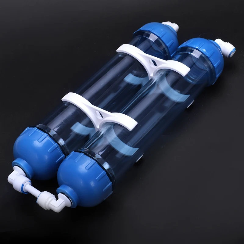 Ad-filtro de água 2 peças t33, cartucho de proteção diy t33, garrafa de filtro concha, 4 peças de acessórios, purificador de água para sistema de osmose reversa