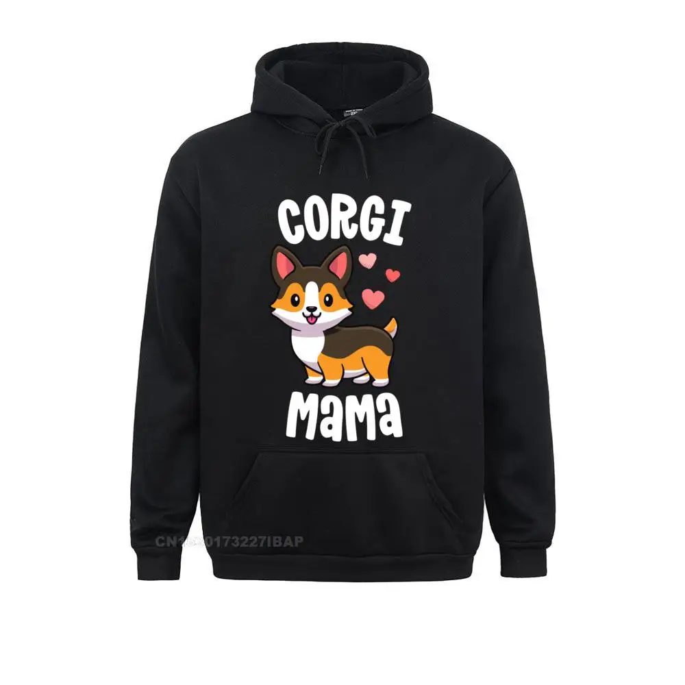 Corgi Mom Shirts For Women Dog Mama Tricolor Corgi Pullover Hoodie England Sweatshirts for Men Hoodies Hip hop Clothes Hip Hop