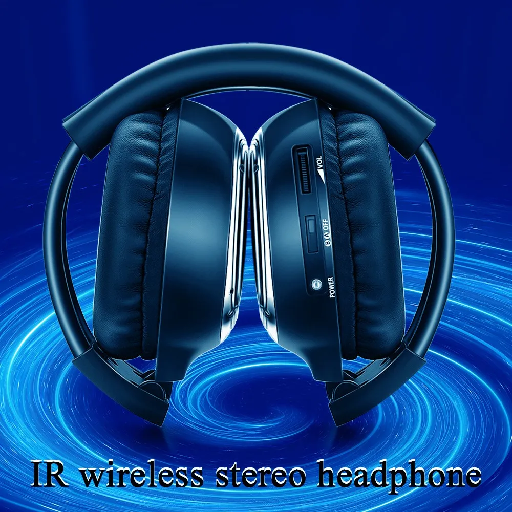 Cheap Price IR In Car Wireless Headphone Infrared Headset Stereo Foldable Earphone  for TV / Car / Classroom 2 Channels