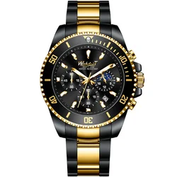 WISHDOIT orologio al quarzo sportivo Casual da uomo nuovo orologio da uomo di lusso di marca superiore orologio da polso da uomo in acciaio inossidabile luminoso impermeabile