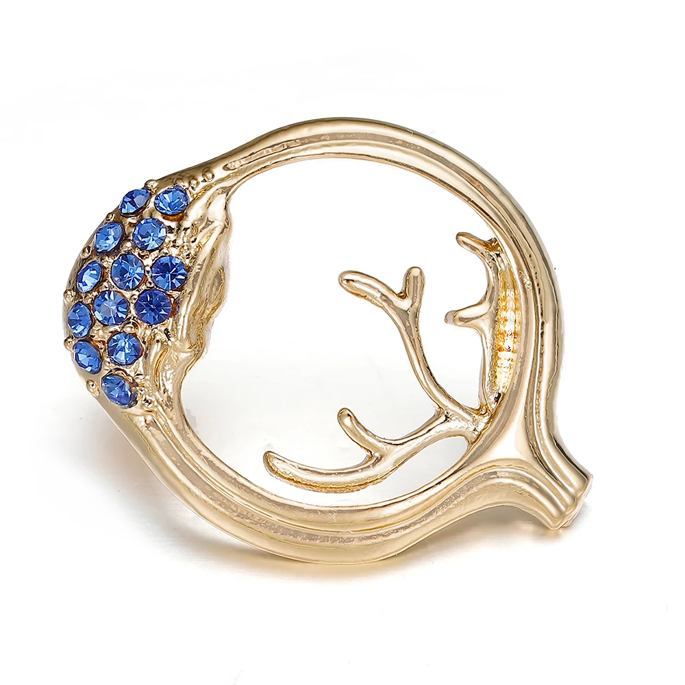 Eyeball Lapel Pin Metal Medical Doctors Gift Gold Silver Color Brooch Punk Jewelry Blue Crystal Cute Pin Badge Women Accessorie