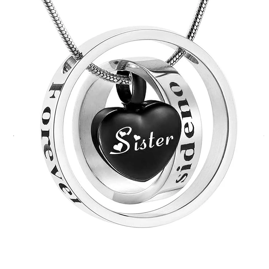 Dad Mom Grandma Grandpa Forever in My Heart Locket Cremation Memorial Ashes Urn Keepsake Pendant Necklace Jewelry