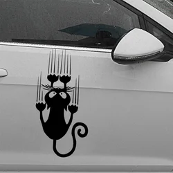 Novo design gato preto carro adesivo de vinil decalque para decoração da janela do carro venda quente gato auto corpo decalque adesivos