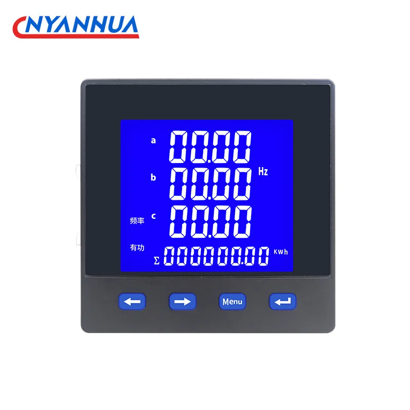 AC220V 5A LCD KWH Digital Display Power Meter 0.5 Level RS485 Digital Voltage Current Frequency Power Factor